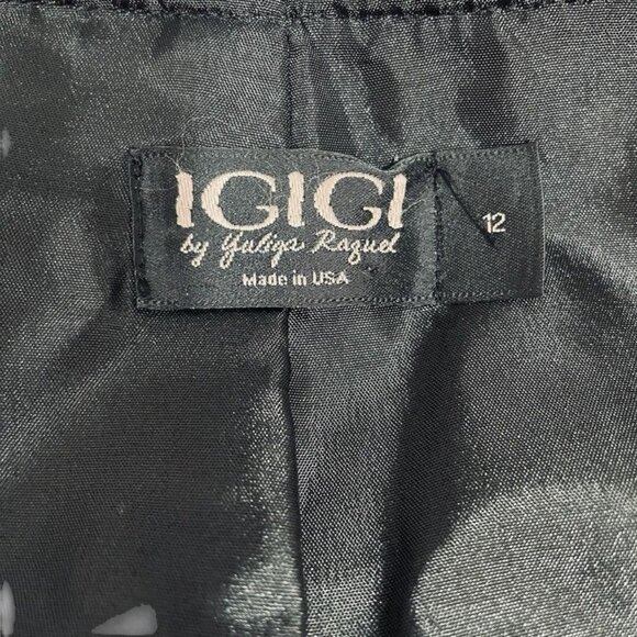 Igigi Floral Zip Jacket Womens Size 12 Black Red Poppy Print Lightweight Blazer - Picture 3 of 11